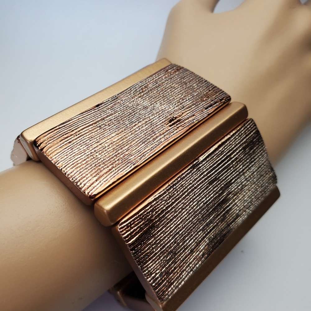 Wide Copper Stretch halloween Cleopatra Bracelet. *